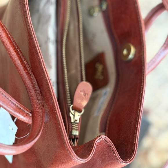 Vintage Monsac Leather Handbag Tote - Picture 5 of 5